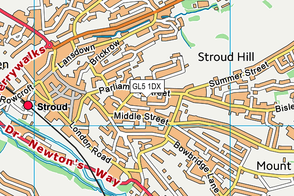 GL5 1DX map - OS VectorMap District (Ordnance Survey)