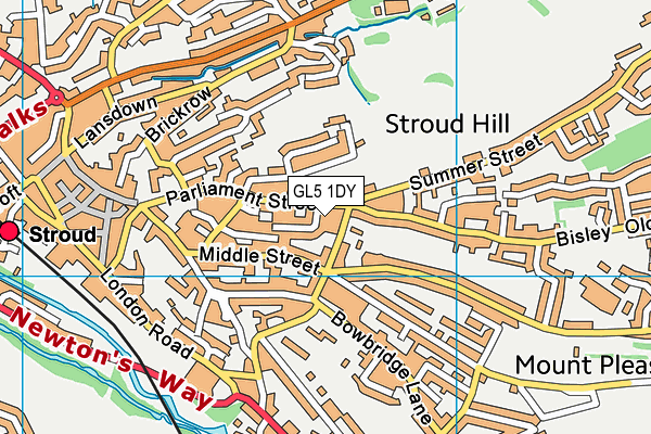 GL5 1DY map - OS VectorMap District (Ordnance Survey)