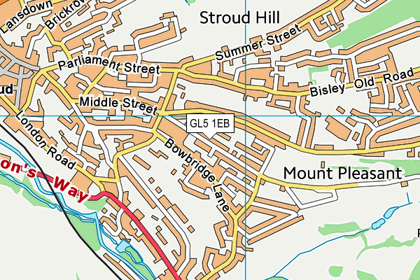 GL5 1EB map - OS VectorMap District (Ordnance Survey)