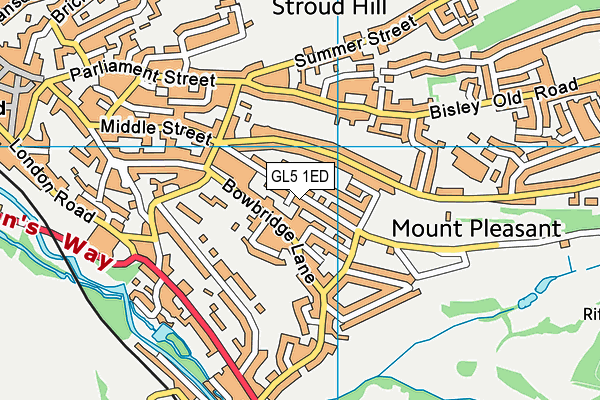 GL5 1ED map - OS VectorMap District (Ordnance Survey)