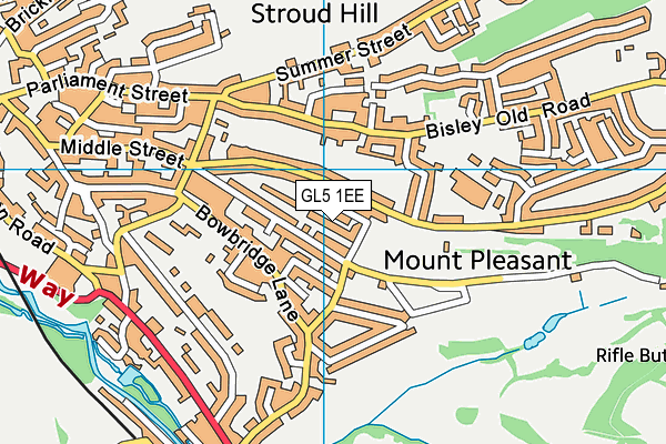 GL5 1EE map - OS VectorMap District (Ordnance Survey)