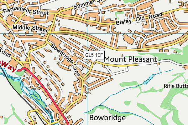 GL5 1EF map - OS VectorMap District (Ordnance Survey)