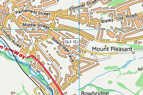 GL5 1EJ map - OS VectorMap District (Ordnance Survey)