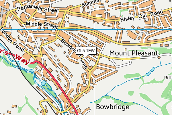 GL5 1EW map - OS VectorMap District (Ordnance Survey)