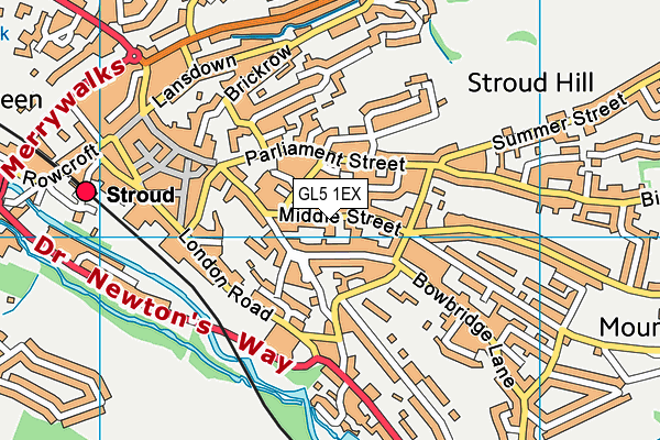 GL5 1EX map - OS VectorMap District (Ordnance Survey)