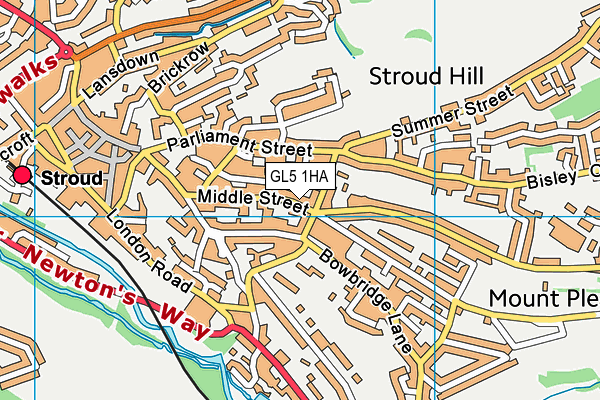 GL5 1HA map - OS VectorMap District (Ordnance Survey)