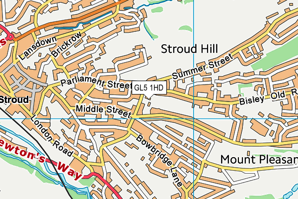 GL5 1HD map - OS VectorMap District (Ordnance Survey)