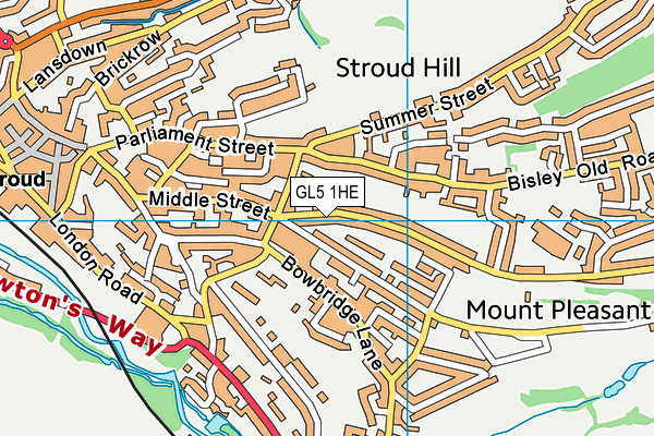 GL5 1HE map - OS VectorMap District (Ordnance Survey)