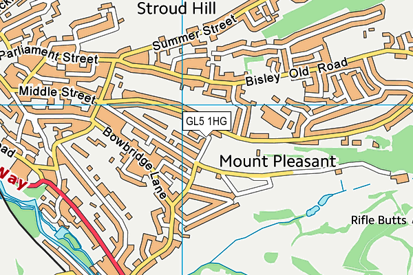 GL5 1HG map - OS VectorMap District (Ordnance Survey)