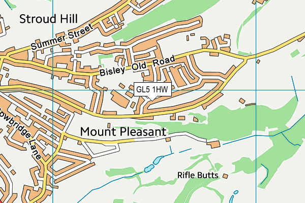 GL5 1HW map - OS VectorMap District (Ordnance Survey)