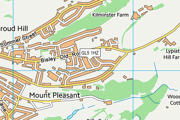 GL5 1HZ map - OS VectorMap District (Ordnance Survey)