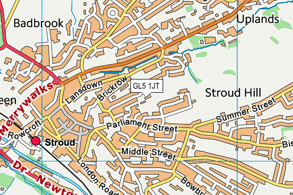 GL5 1JT map - OS VectorMap District (Ordnance Survey)