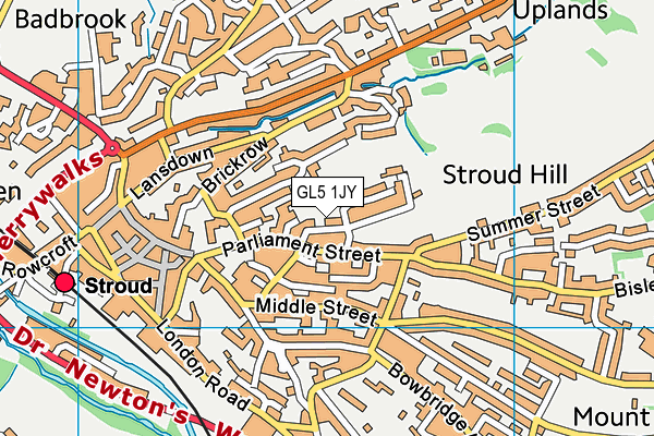 GL5 1JY map - OS VectorMap District (Ordnance Survey)