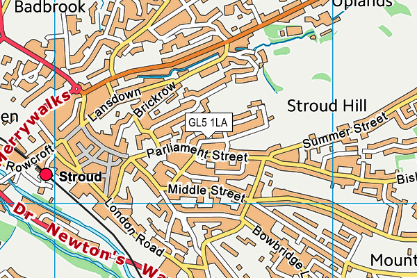 GL5 1LA map - OS VectorMap District (Ordnance Survey)