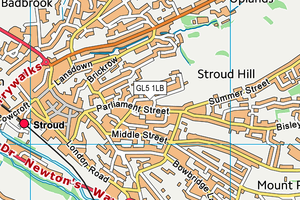 GL5 1LB map - OS VectorMap District (Ordnance Survey)