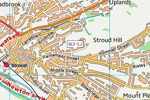 GL5 1LJ map - OS VectorMap District (Ordnance Survey)