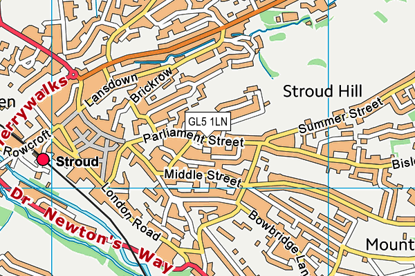 GL5 1LN map - OS VectorMap District (Ordnance Survey)