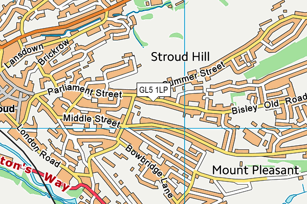 GL5 1LP map - OS VectorMap District (Ordnance Survey)