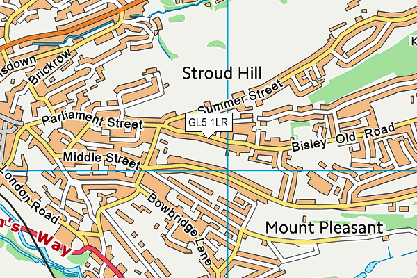 GL5 1LR map - OS VectorMap District (Ordnance Survey)