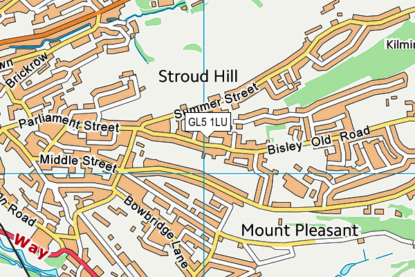 GL5 1LU map - OS VectorMap District (Ordnance Survey)