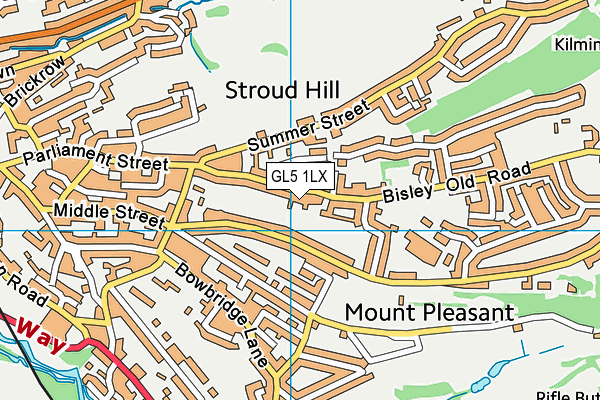 GL5 1LX map - OS VectorMap District (Ordnance Survey)
