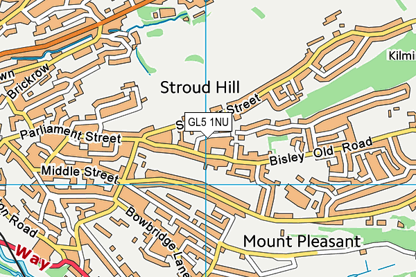 GL5 1NU map - OS VectorMap District (Ordnance Survey)