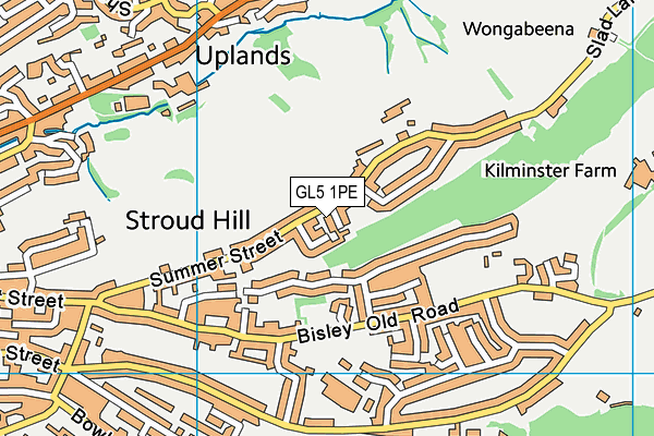 GL5 1PE map - OS VectorMap District (Ordnance Survey)