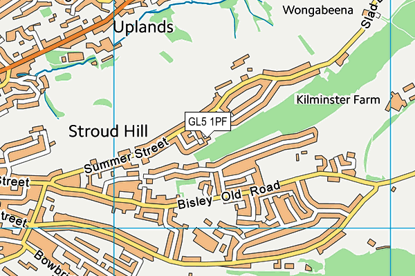 GL5 1PF map - OS VectorMap District (Ordnance Survey)