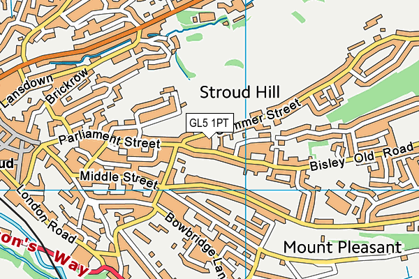 GL5 1PT map - OS VectorMap District (Ordnance Survey)