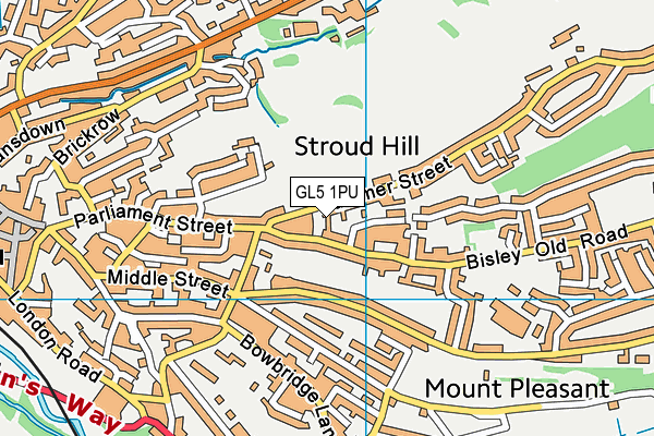 GL5 1PU map - OS VectorMap District (Ordnance Survey)