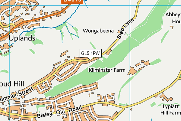 GL5 1PW map - OS VectorMap District (Ordnance Survey)