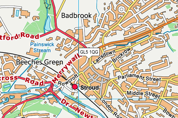 GL5 1QG map - OS VectorMap District (Ordnance Survey)