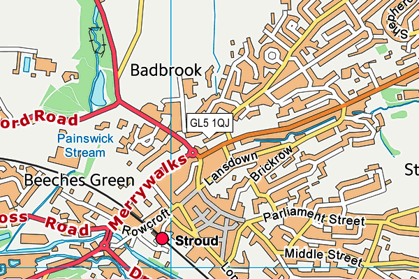 GL5 1QJ map - OS VectorMap District (Ordnance Survey)