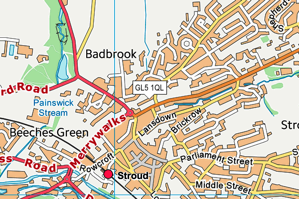 GL5 1QL map - OS VectorMap District (Ordnance Survey)