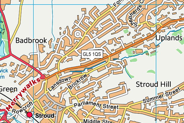 GL5 1QS map - OS VectorMap District (Ordnance Survey)