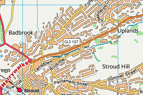 GL5 1QT map - OS VectorMap District (Ordnance Survey)