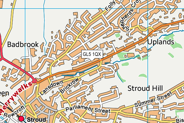 GL5 1QX map - OS VectorMap District (Ordnance Survey)
