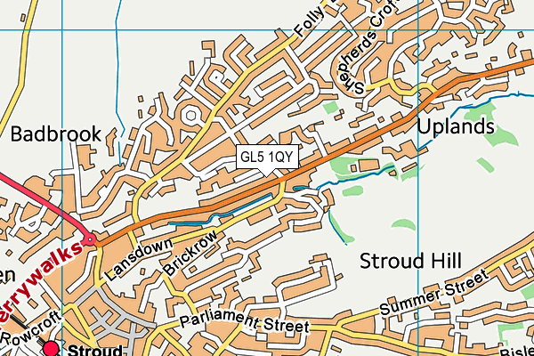 GL5 1QY map - OS VectorMap District (Ordnance Survey)