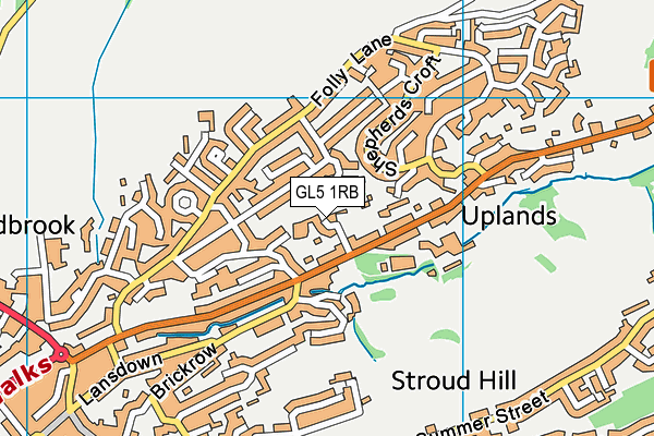 GL5 1RB map - OS VectorMap District (Ordnance Survey)