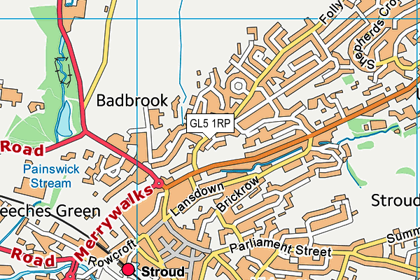 GL5 1RP map - OS VectorMap District (Ordnance Survey)