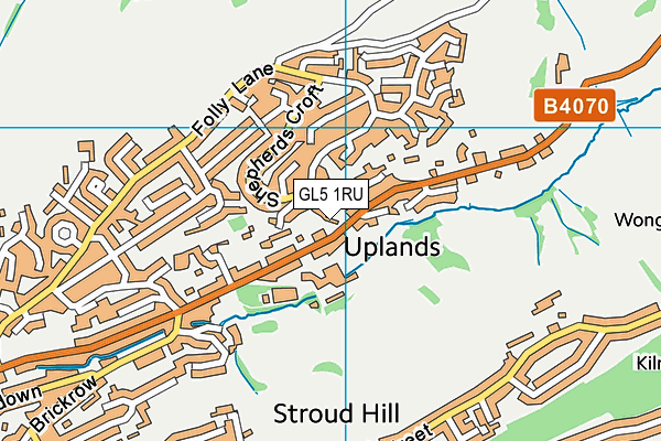 GL5 1RU map - OS VectorMap District (Ordnance Survey)