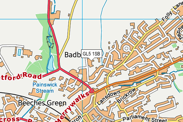 GL5 1SB map - OS VectorMap District (Ordnance Survey)