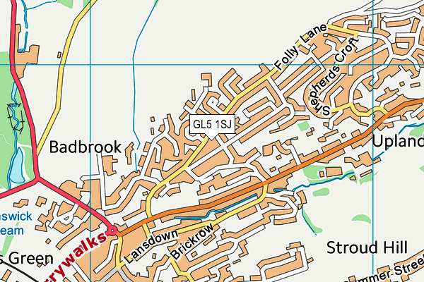 GL5 1SJ map - OS VectorMap District (Ordnance Survey)