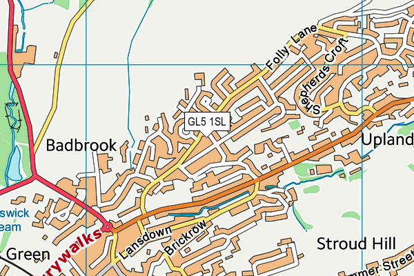 GL5 1SL map - OS VectorMap District (Ordnance Survey)