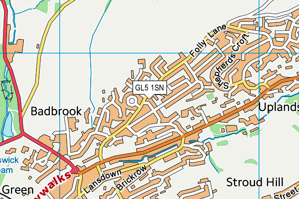 GL5 1SN map - OS VectorMap District (Ordnance Survey)