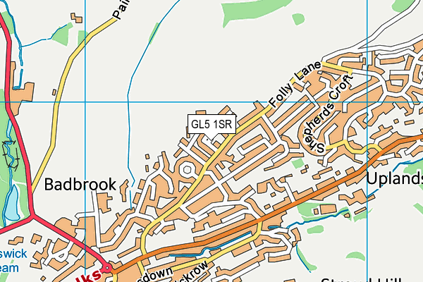 GL5 1SR map - OS VectorMap District (Ordnance Survey)