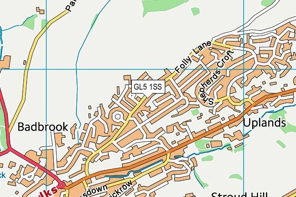 GL5 1SS map - OS VectorMap District (Ordnance Survey)