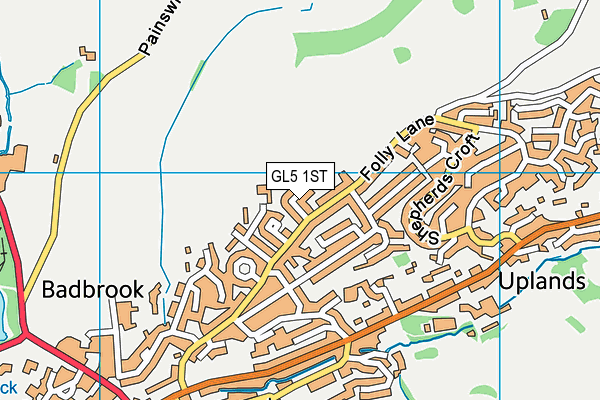 GL5 1ST map - OS VectorMap District (Ordnance Survey)