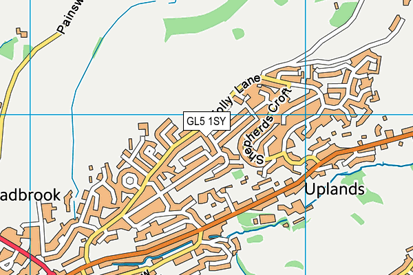 GL5 1SY map - OS VectorMap District (Ordnance Survey)