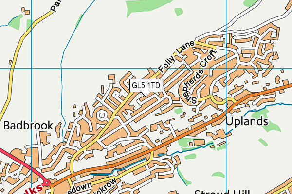 GL5 1TD map - OS VectorMap District (Ordnance Survey)